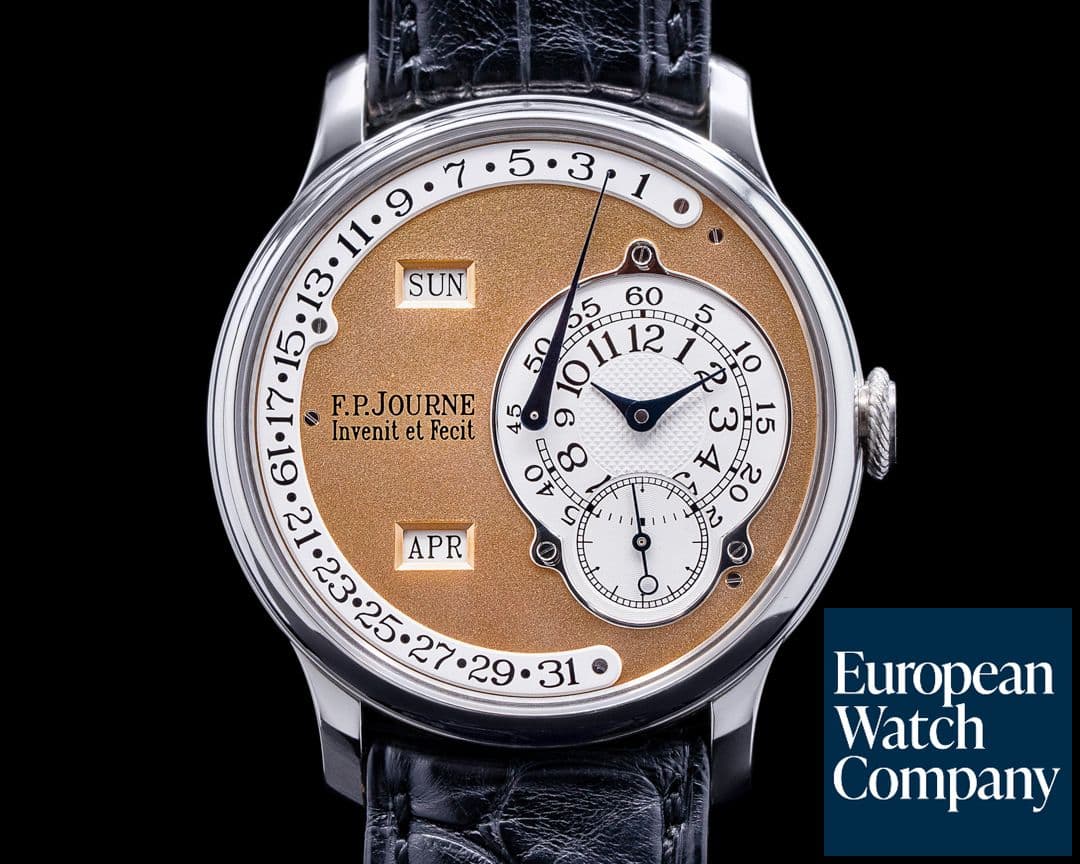 Image of F. P. Journe Octa Calendrier Platinum / Rose Gold Dial 38MM 2003 BRASS MOVEMENT 