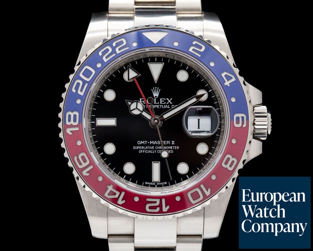 Image of Rolex GMT Master II 116719 Ceramic "Pepsi" 18k Black Dial 