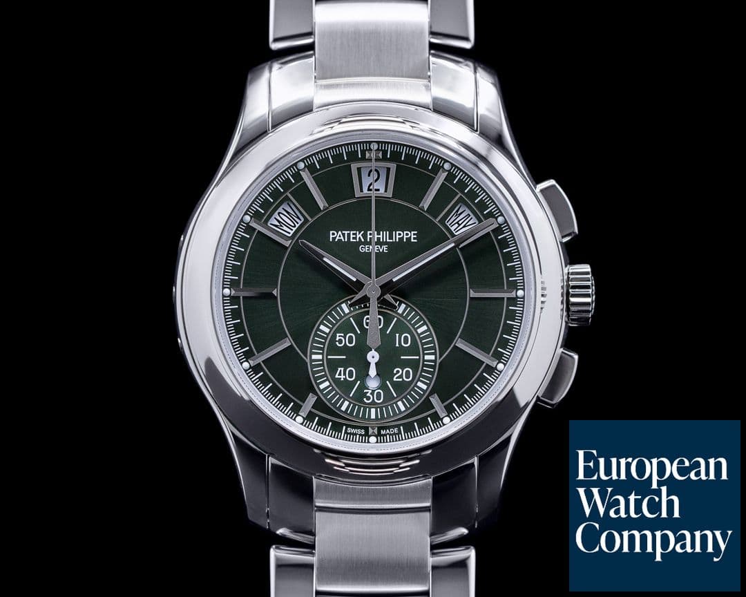 Image of Patek Philippe 5905/1A Chronograph Annual Calendar Green Dial SS UNWORN