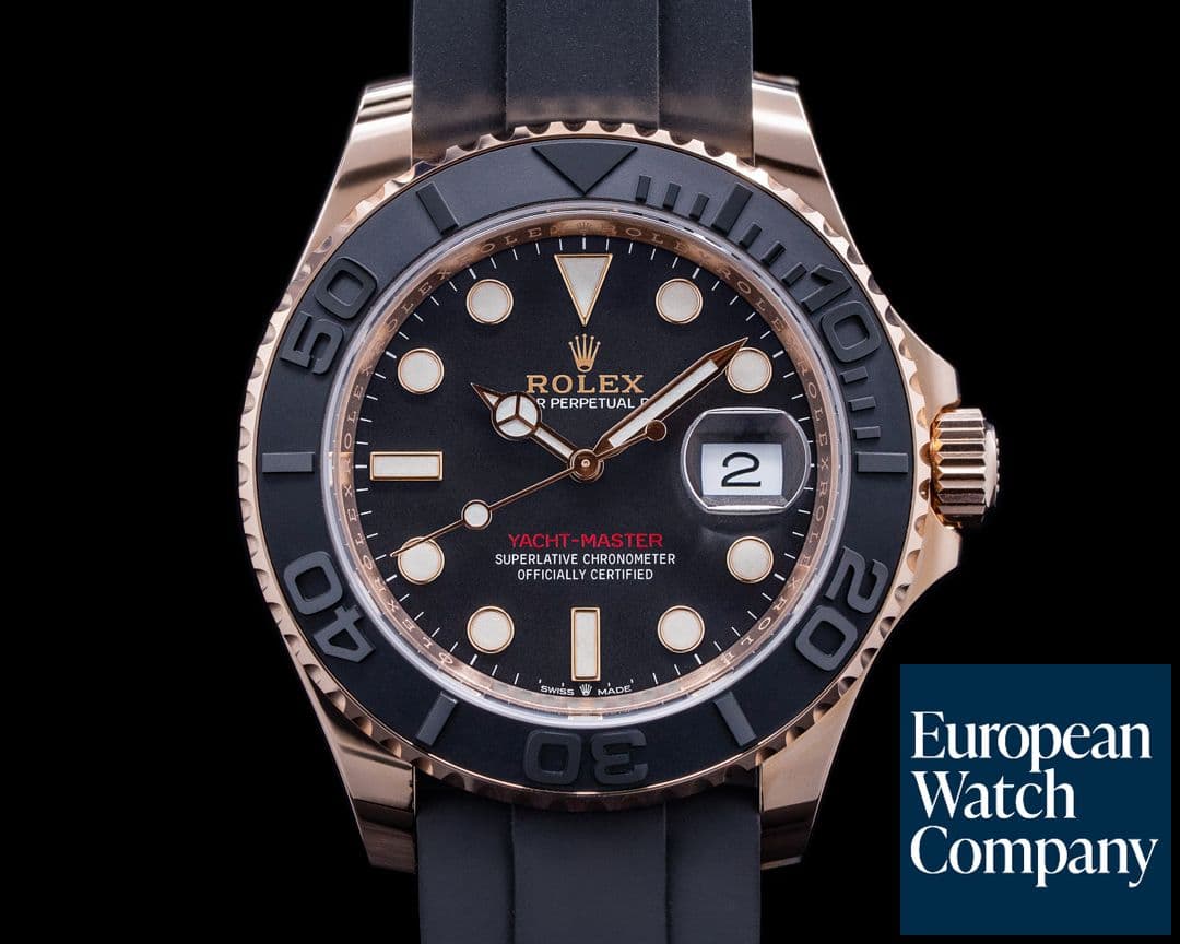 Image of Rolex Yacht Master 126655 18K Rose Gold / Rubber 40MM 2021 UNWORN