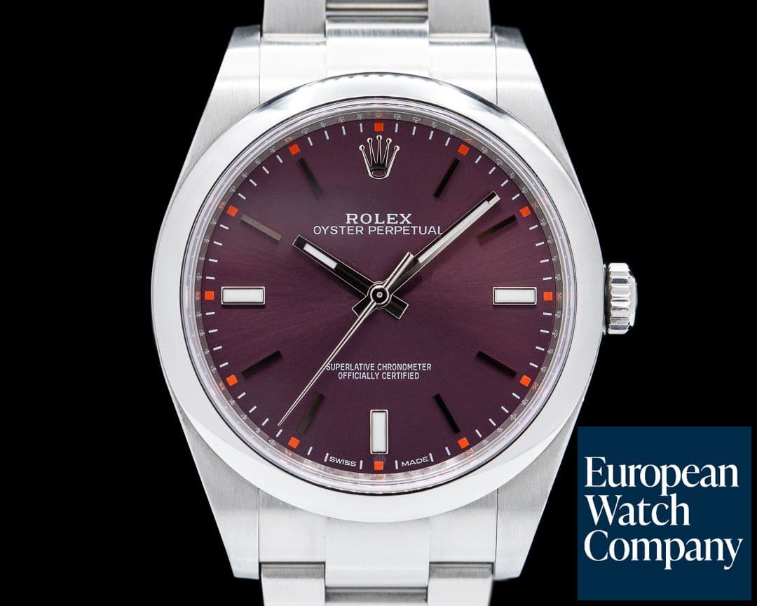 Image of Rolex Oyster Perpetual 114300 SS "Red Grape" Dial 