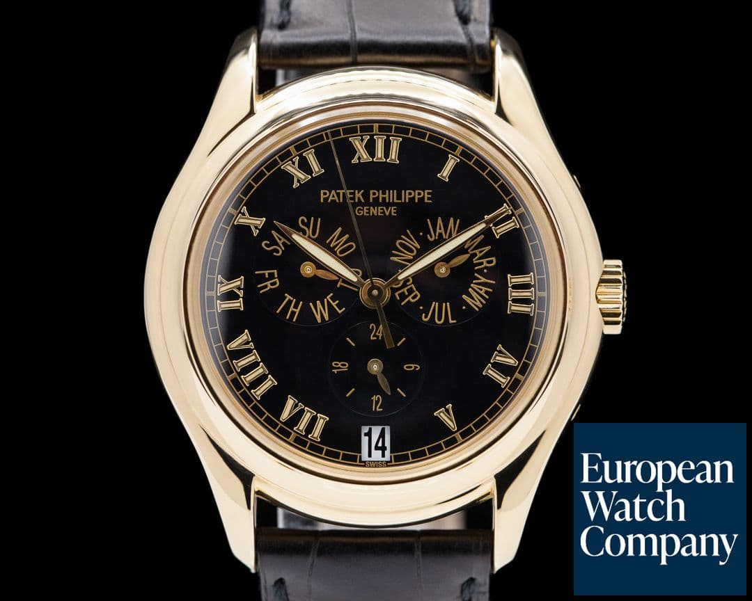 Image of Patek Philippe 5035J Annual Calendar Black Dial Yellow Gold