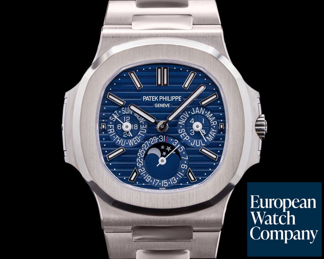 Image of Patek Philippe Nautilus 5740 Perpetual Calendar 18k White Gold Blue Dial 