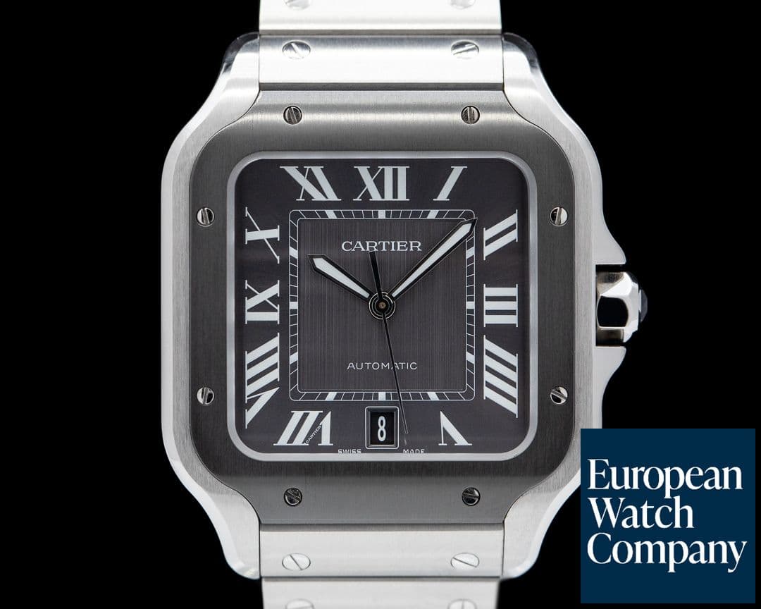 Image of Cartier Santos Large SS / SS Black Dial Automatic
