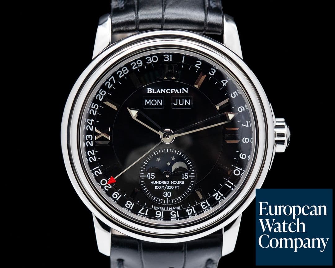Image of Blancpain Leman Complete Calendar Black Dial