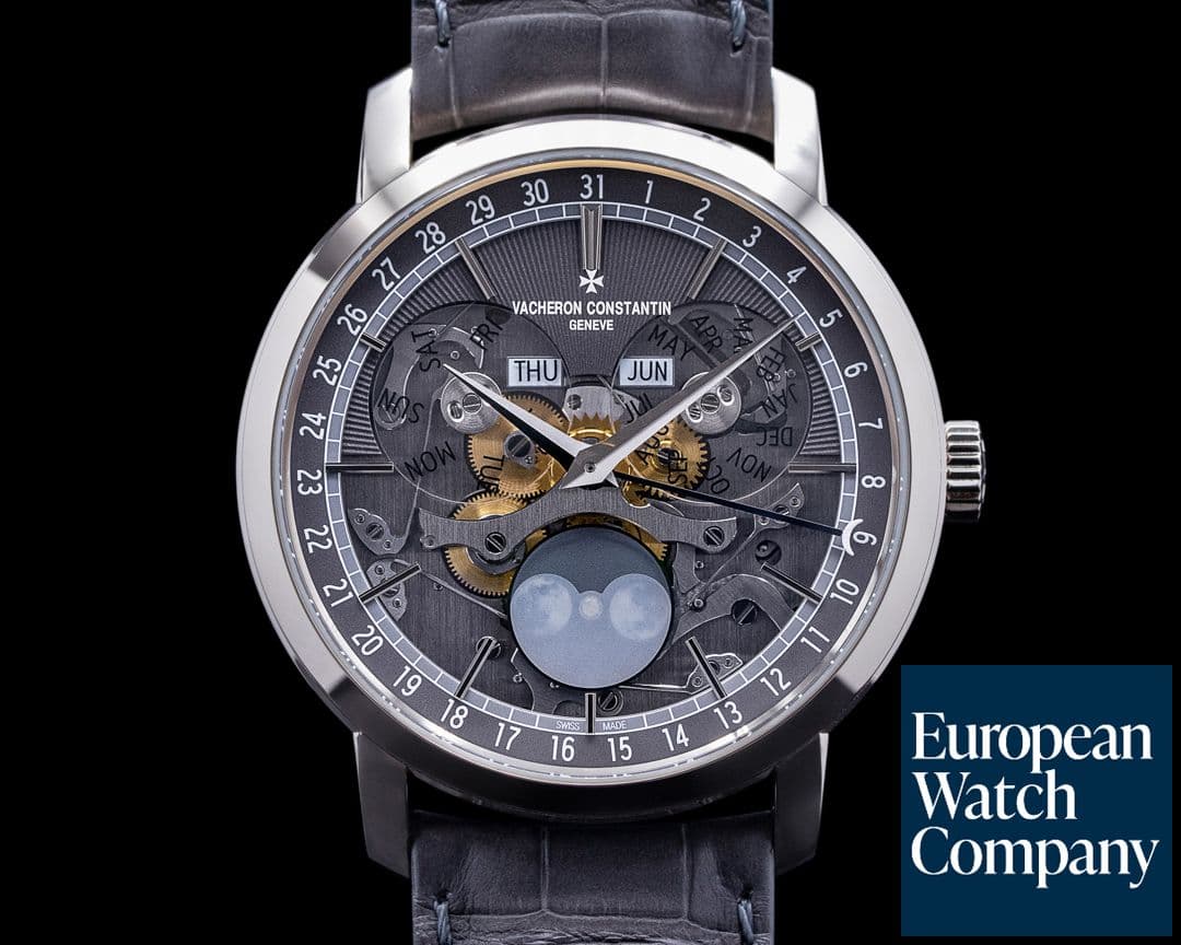 Image of Vacheron Constantin Traditionnelle Complete Calendar Openface 18K White Gold 