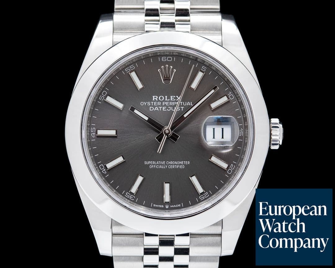 Image of Rolex Datejust 41 126300 Rhodium Stick Dial SS 