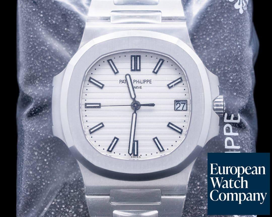 Image of Patek Philippe Jumbo Nautilus 5711 White Dial SS FULL SET FACTORY SEALED