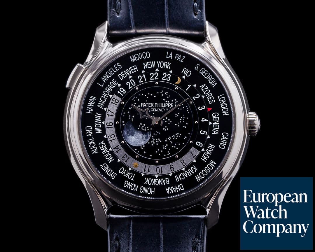 Image of Patek Philippe 175th Anniversary 5575G World Time Moonphase 18K White Gold / Black Dial