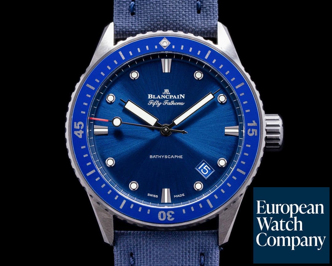 Image of Blancpain Fifty Fathoms Bathyscaphe Ceramic Blue 2021