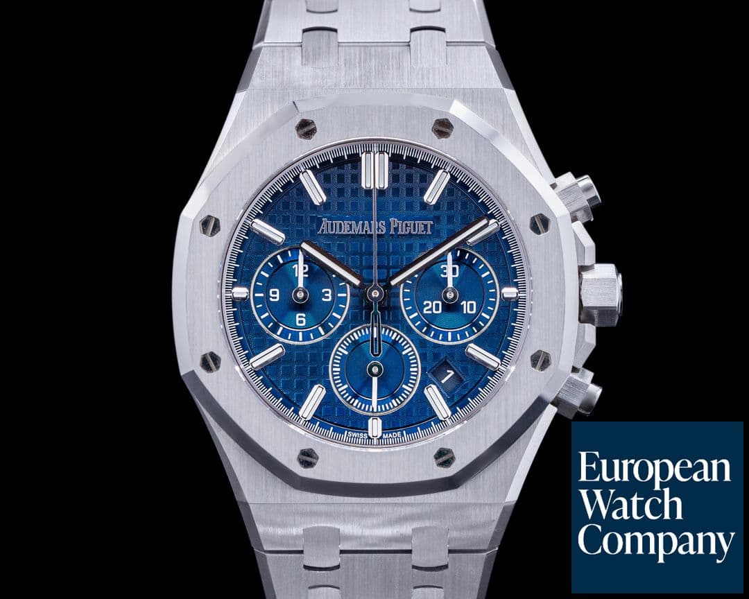 Image of Audemars Piguet Royal Oak 26715ST Chronograph BLUE DIAL UNWORN 38MM 2022