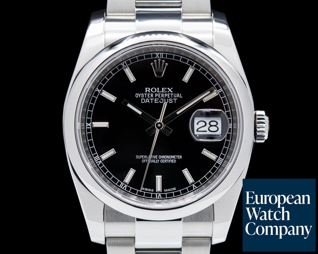 Image of Rolex Datejust Black Stick Dial SS / SS