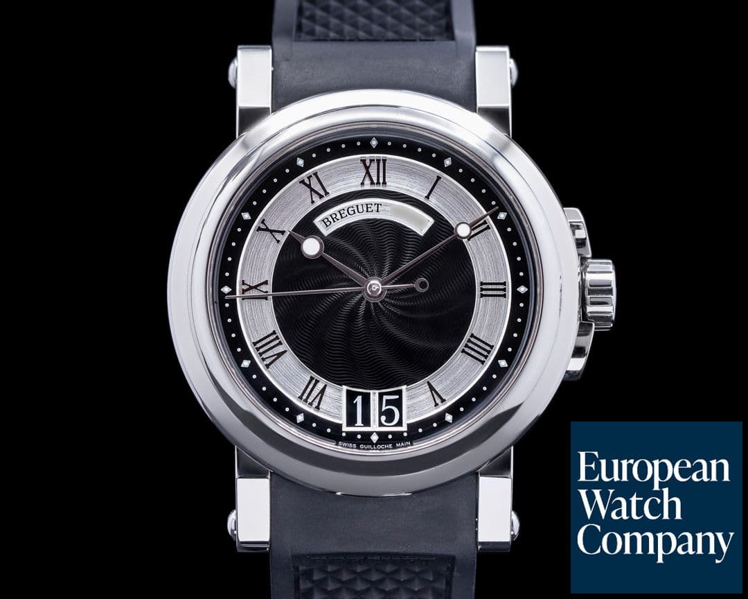 Image of Breguet Marine Big Date Black Dial SS / Rubber 