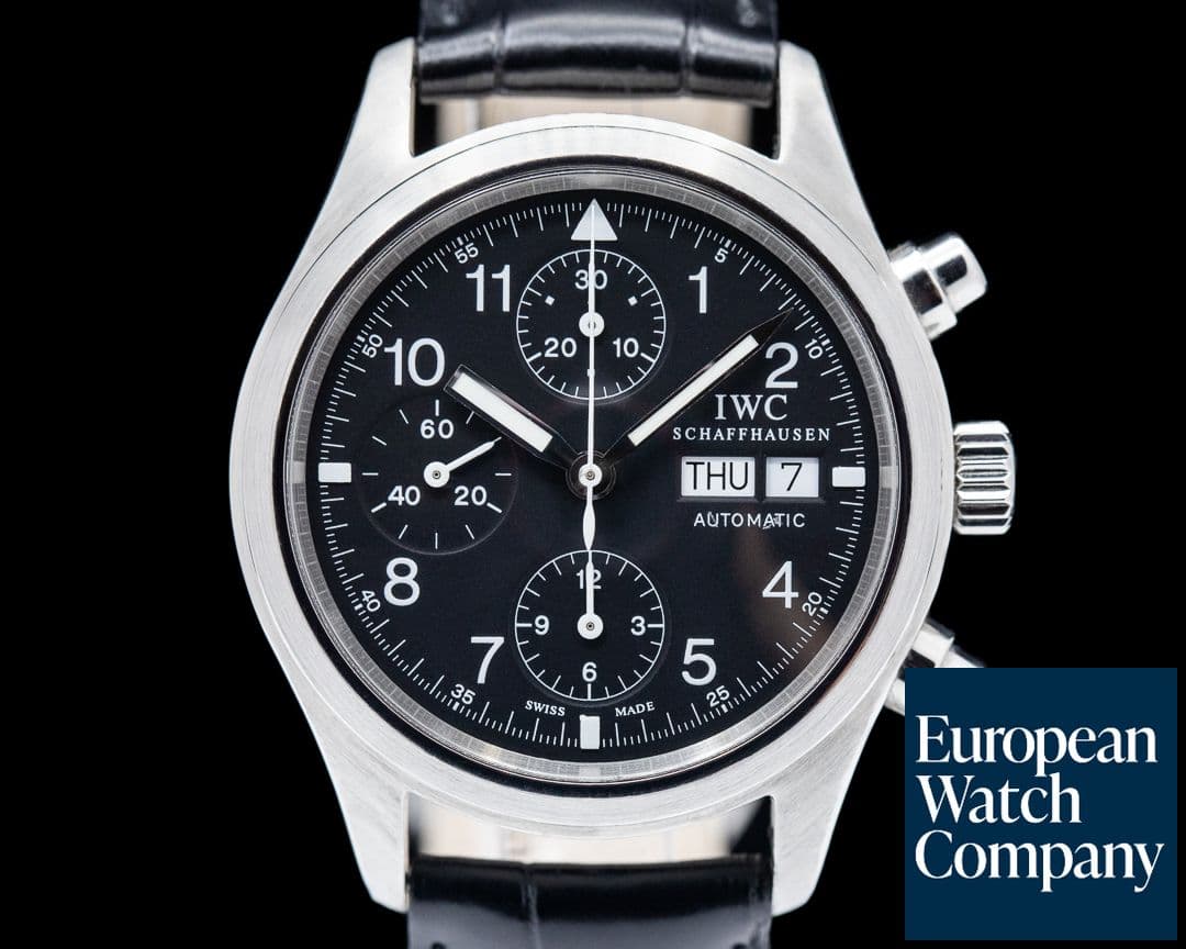 Image of IWC Pilot Chronograph SS Black Dial