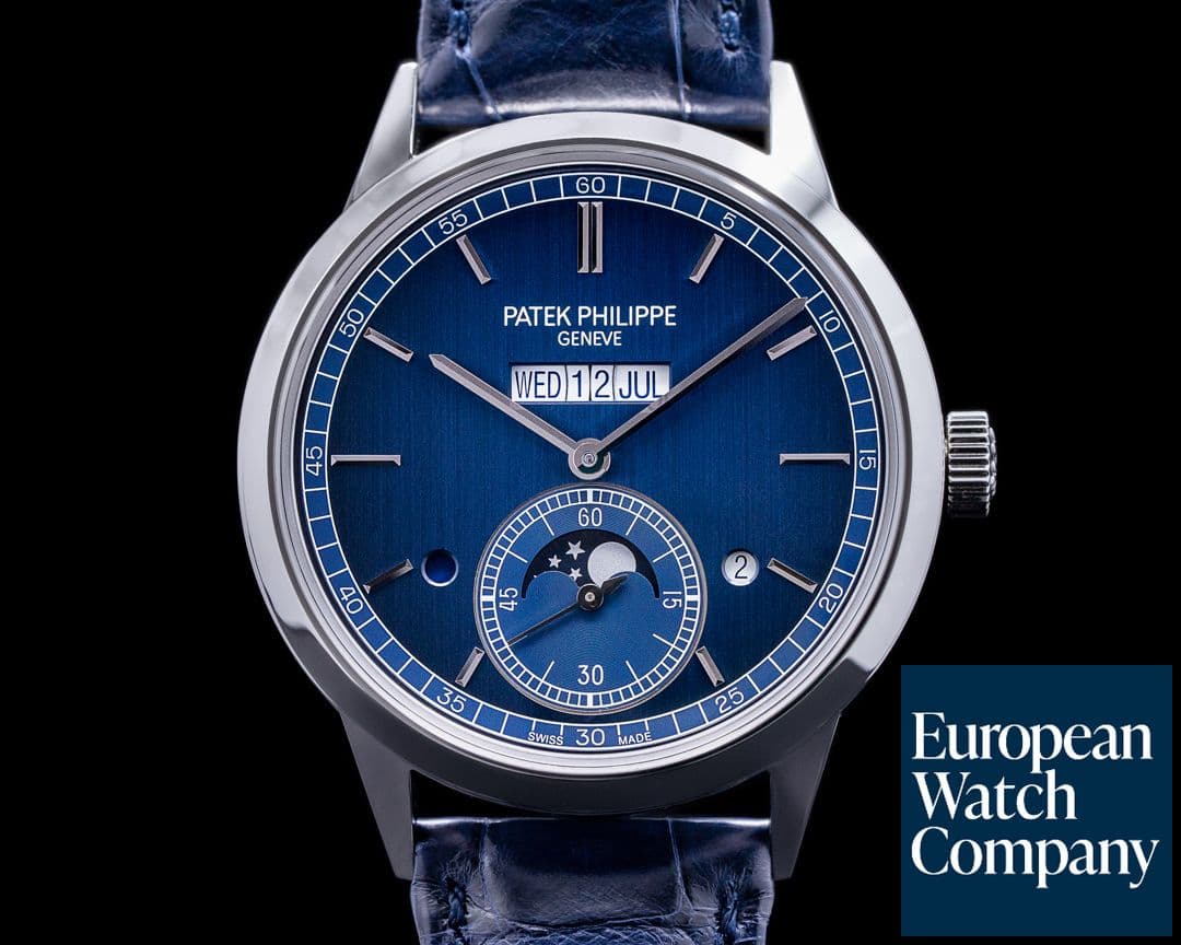 Image of Patek Philippe 5236P In Line Perpetual Calendar Platinum Blue Dial 
