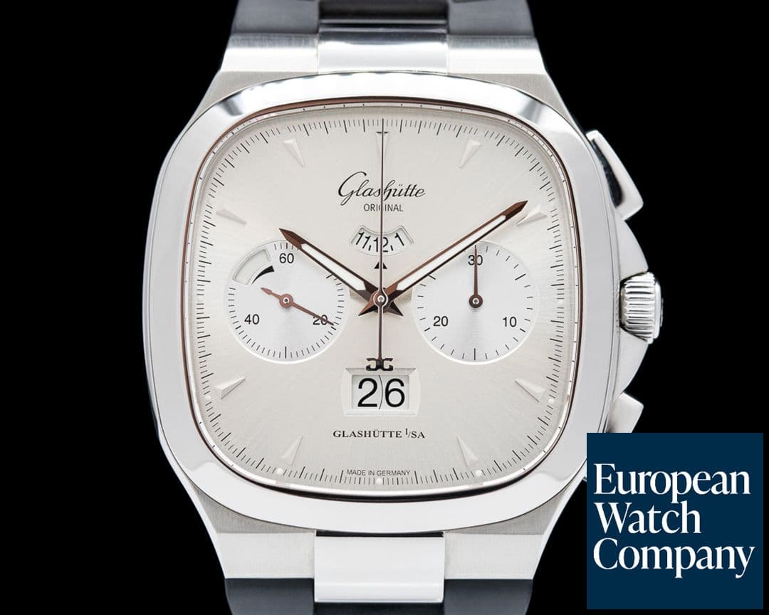 Image of Glashutte Original Seventies Chronograph Panorama Date SS Grey