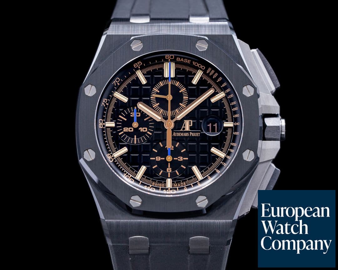 Image of Audemars Piguet Royal Oak Offshore Black Dial Ceramic / Rubber