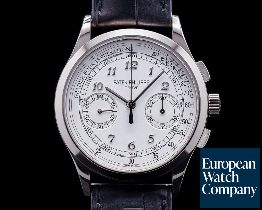 Image of Patek Philippe Chronograph 5170G 18K White Gold / Silver Pulsation 