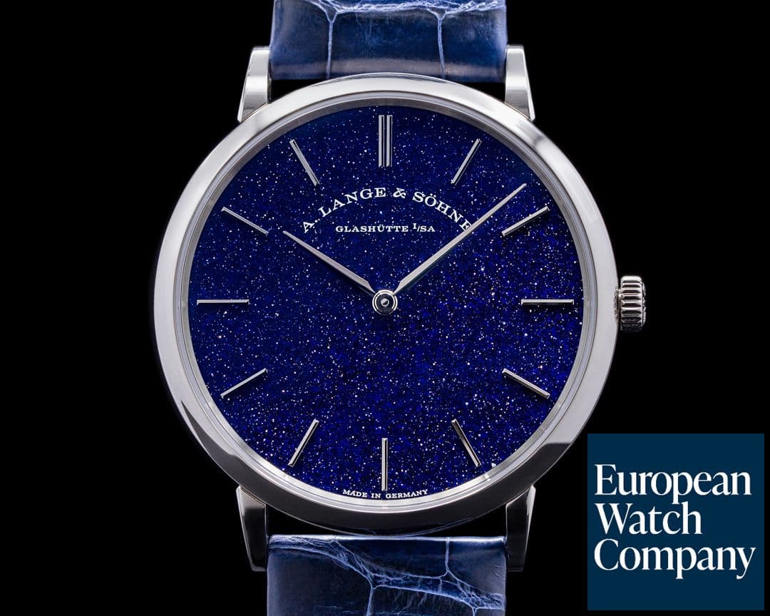 Image of A. Lange and Sohne Saxonia 205.086 Thin Manual Wind Blue Gold-Flux Dial 