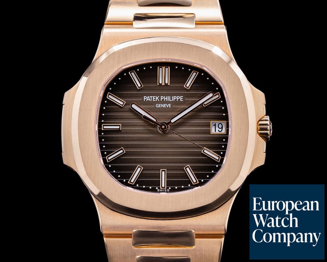 Image of Patek Philippe Jumbo Nautilus 5711R 18K Rose Gold Brown Dial / Bracelet