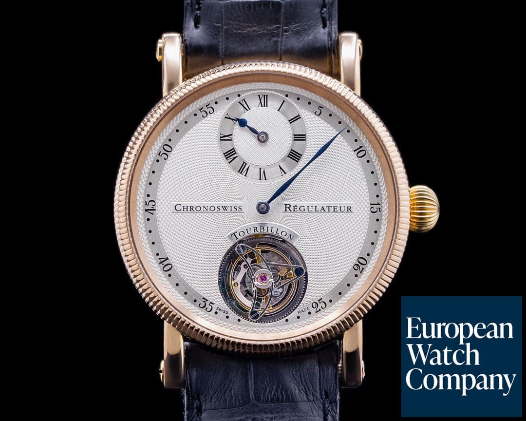 Image of Chronoswiss Regulateur Tourbillon 18k Yellow Gold / Alligator