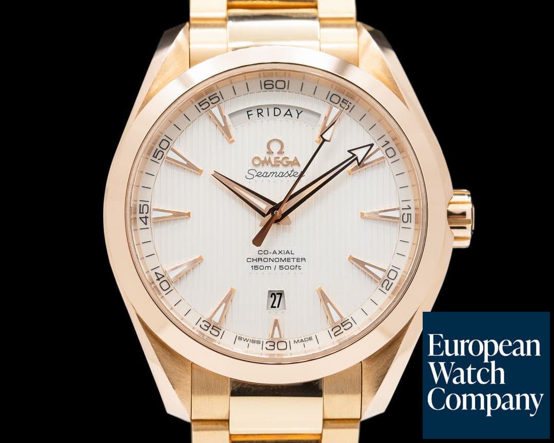 Image of Omega Seamaster Aqua Terra Day Date 18k Rose Gold / Bracelet 