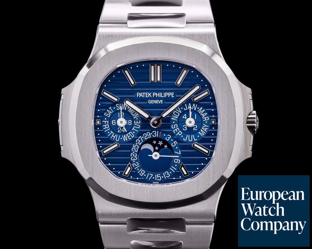 Image of Patek Philippe Nautilus 5740 Perpetual Calendar 18k White Gold Blue Dial UNWORN
