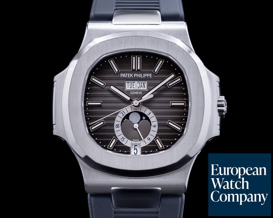 Image of Patek Philippe Nautilus Annual Calendar 5726 Moon SS Grey Dial FULL SET
