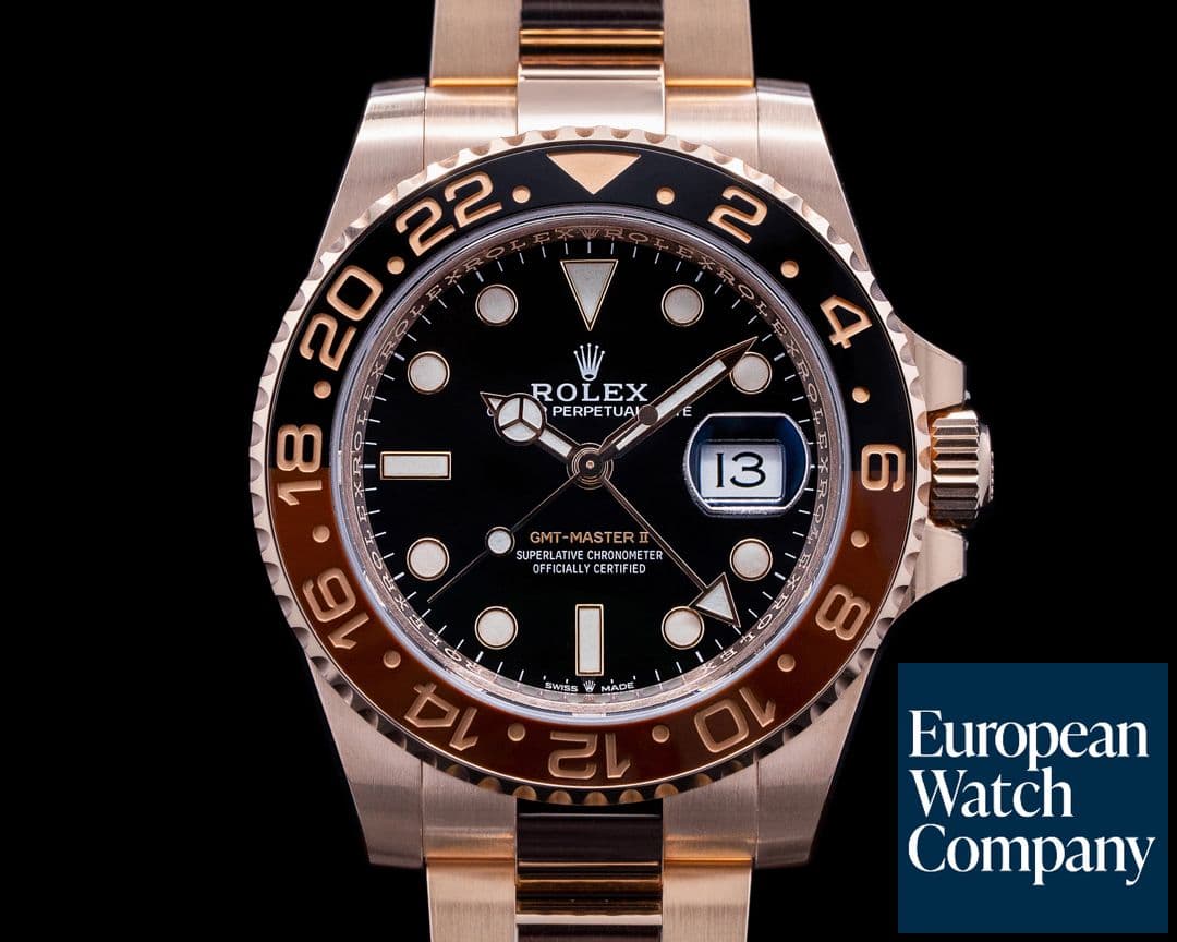 Image of Rolex GMT Master II 126715 18K Everose Ceramic Root Beer