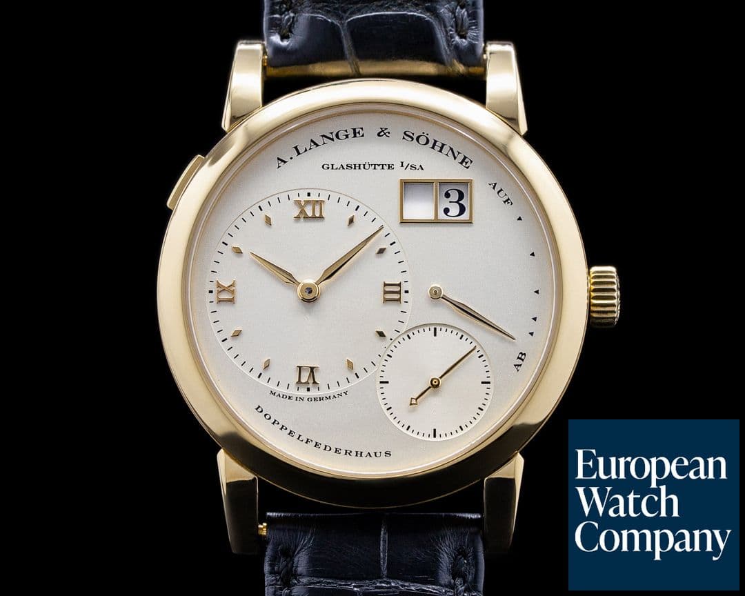 Image of A. Lange and Sohne Lange 1 101.021 Yellow Gold Champagne Dial 