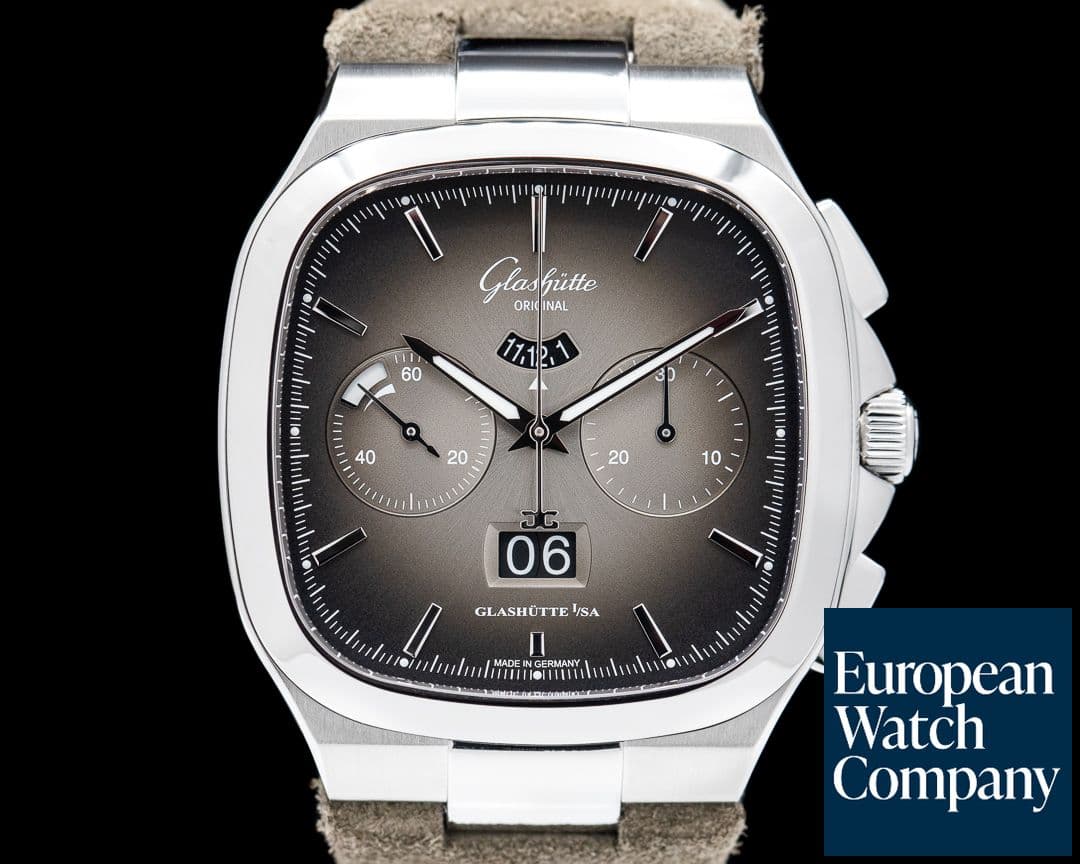Image of Glashutte Original Seventies Chronograph Panorama Date SS Grey