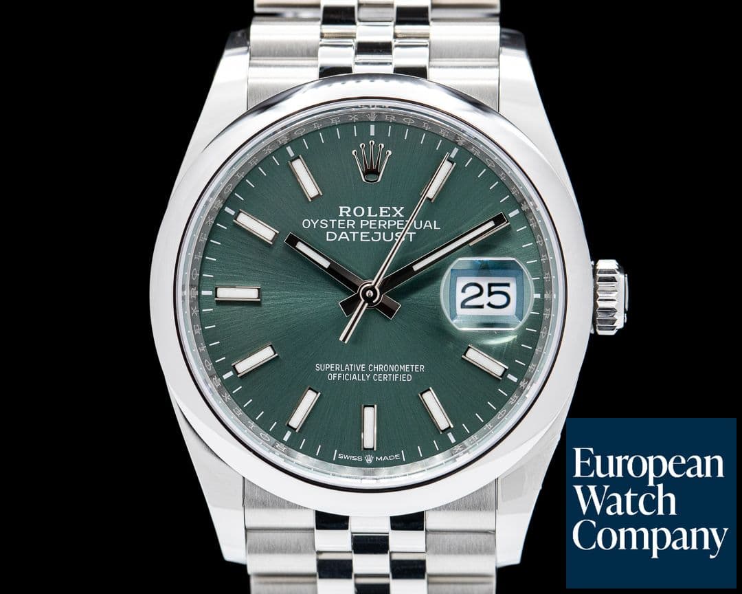 Image of Rolex Datejust 126200 Mint Green Stick Dial / Jubilee Bracelet 2022