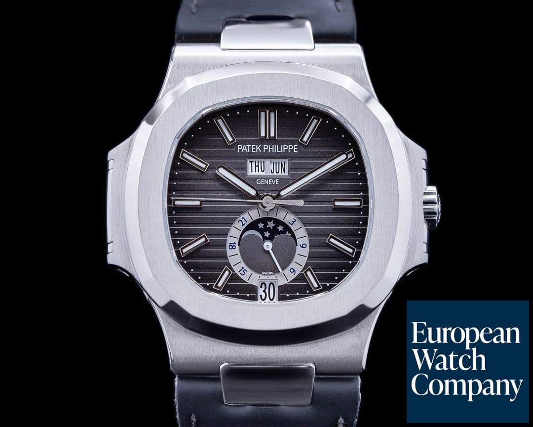 Image of Patek Philippe Nautilus Annual Calendar 5726 Moon SS Grey Dial FULL SET