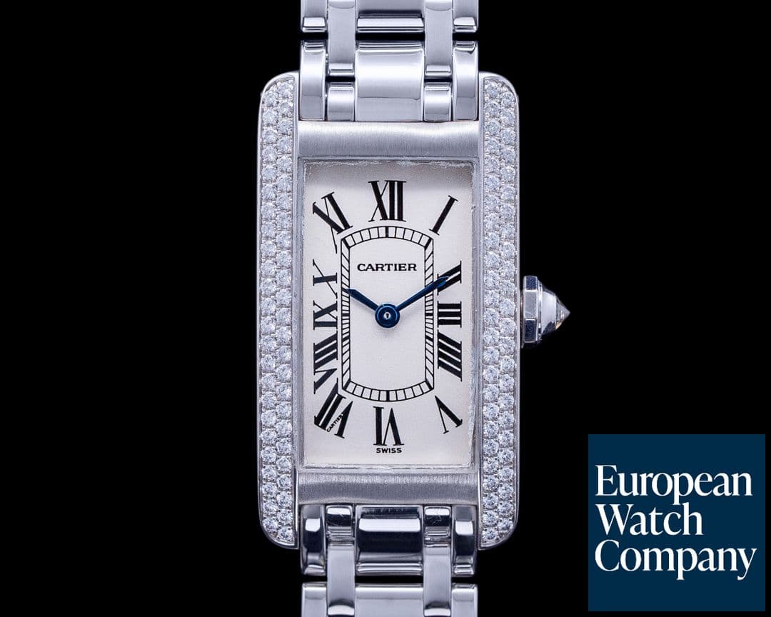 Image of Cartier American Tank White Gold Diamonds
