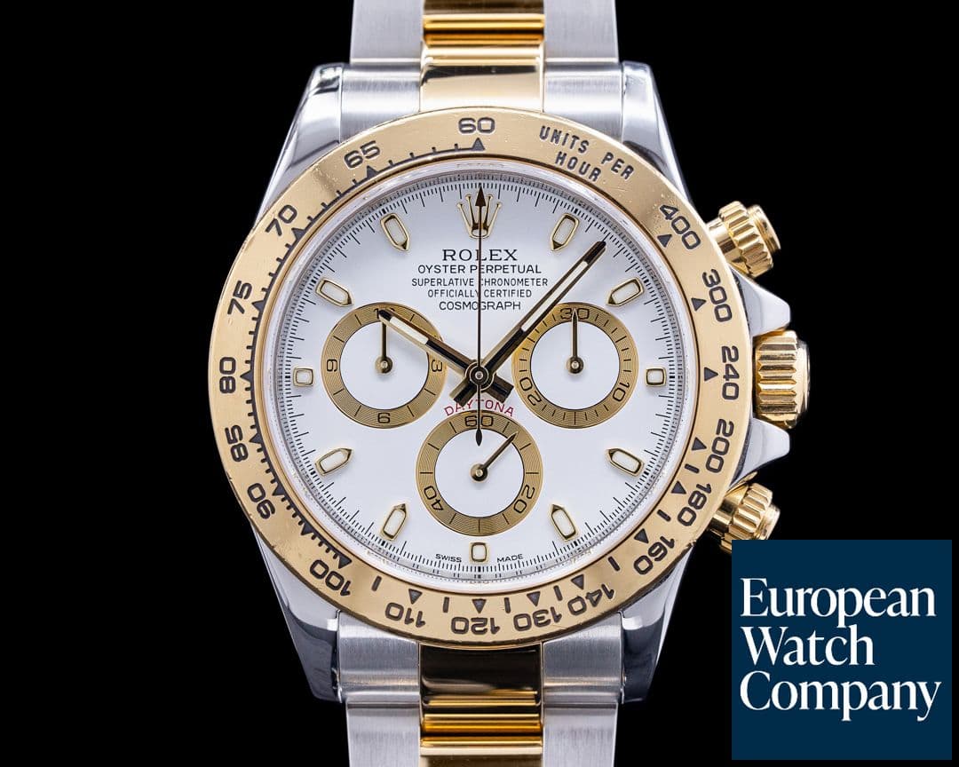 Image of Rolex Daytona White Dial 18K Yellow Gold/SS 2016