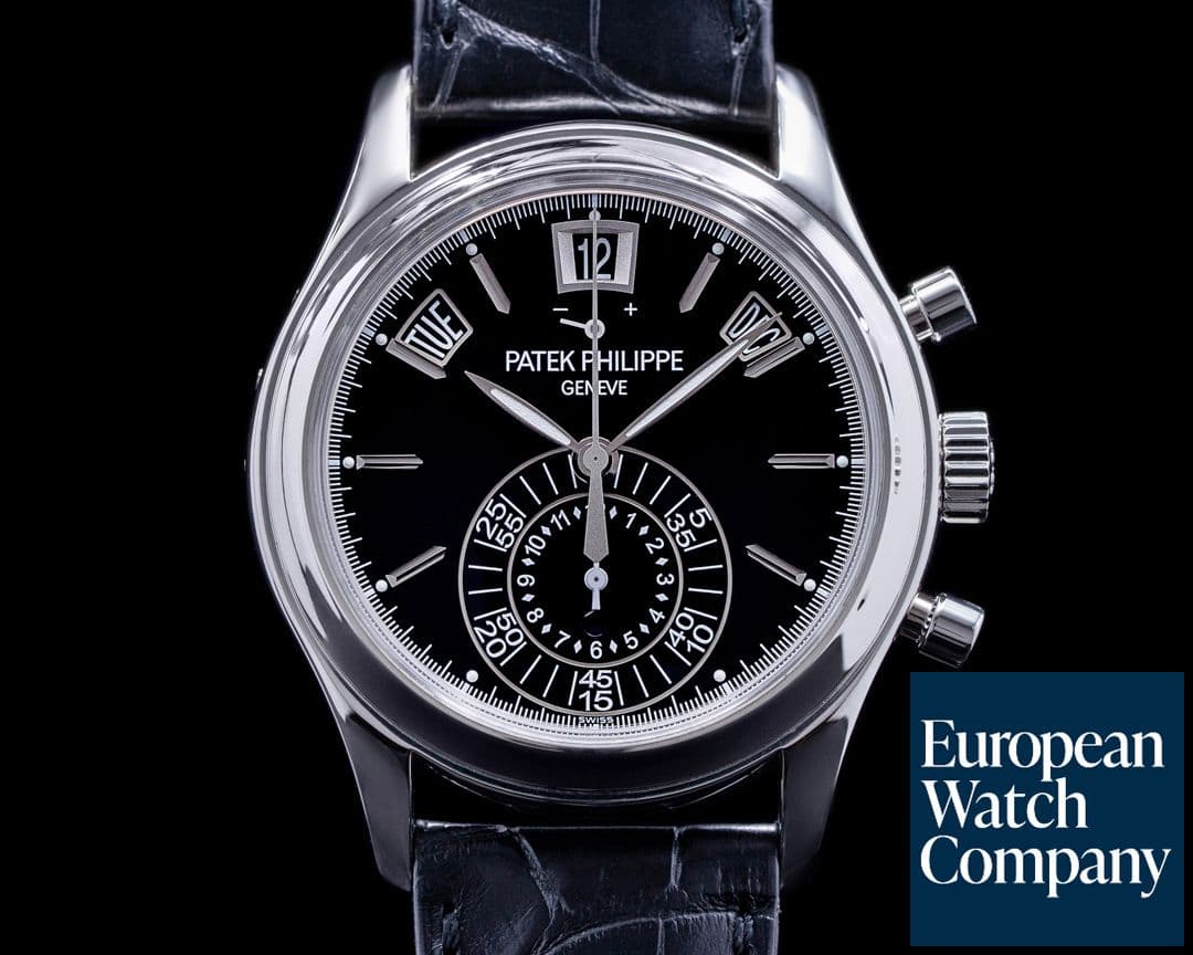 Image of Patek Philippe Annual Calendar 5960P-016 Chronograph BLACK DIAL RARE