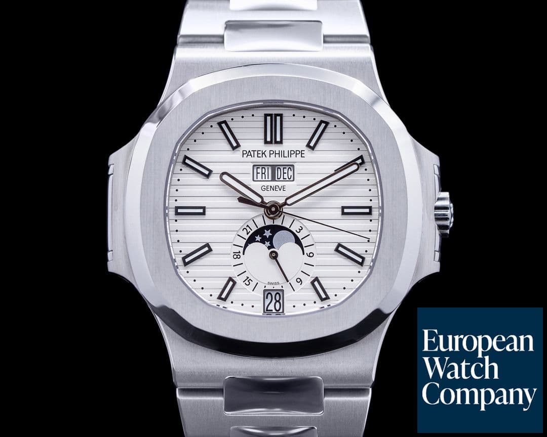 Image of Patek Philippe Nautilus Annual Calendar 5726 Moon White Dial SS 