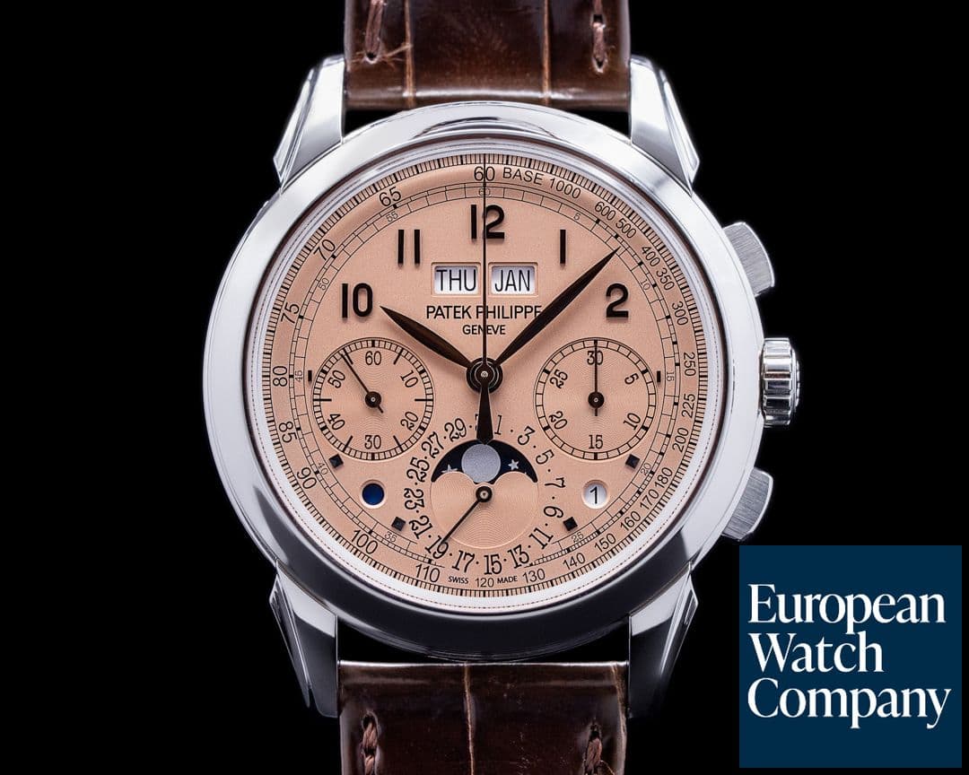 Image of Patek Philippe 5270P Perpetual Calendar Chronograph Platinum Salmon Dial UNWORN