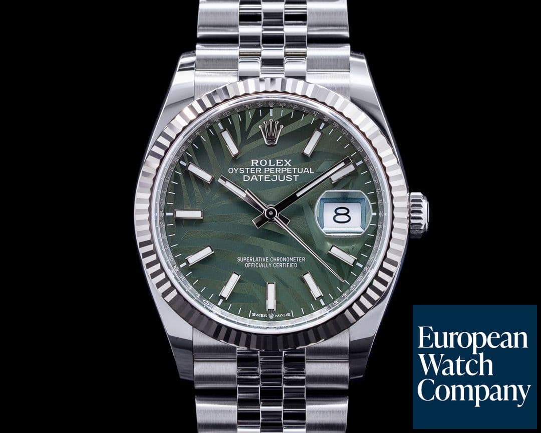 Image of Rolex Datejust Green "Palm" Dial / Jubilee Bracelet 2022