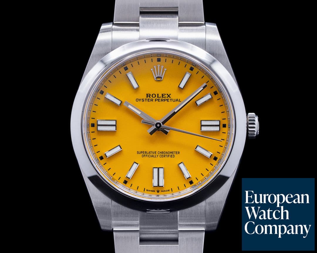 Image of Rolex Oyster Perpetual 124300 41mm SS / Yellow Dial UNWORN