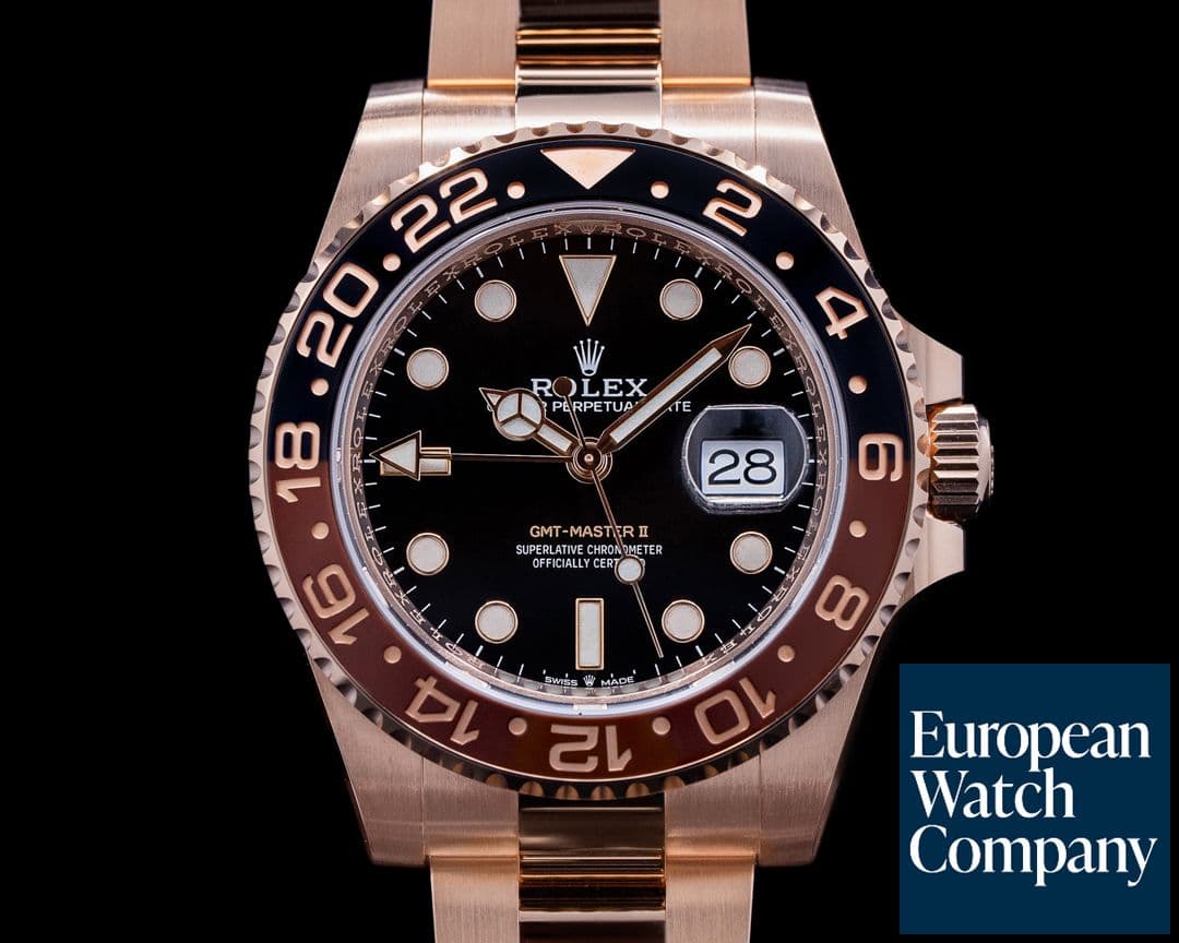 Image of Rolex GMT Master II 126715 18K Everose Ceramic Root Beer UNWORN