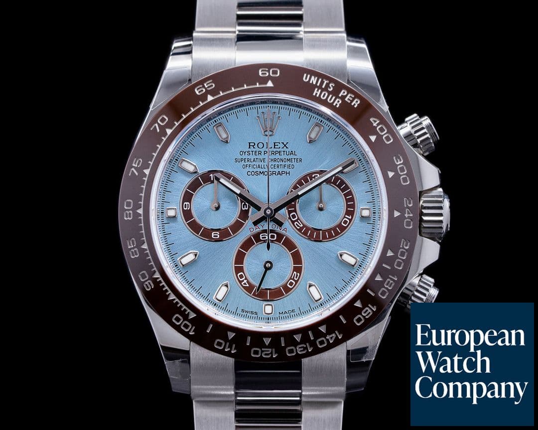 Image of Rolex Daytona 116506 Platinum Glacier Blue / Brown Ceramic UNWORN