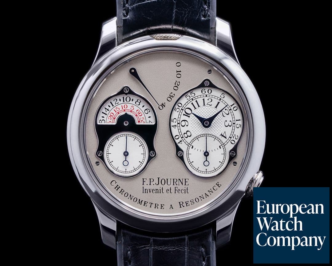 Image of F. P. Journe Chronometre Resonance "Parking Meter" Platinum 40MM FULL SET 