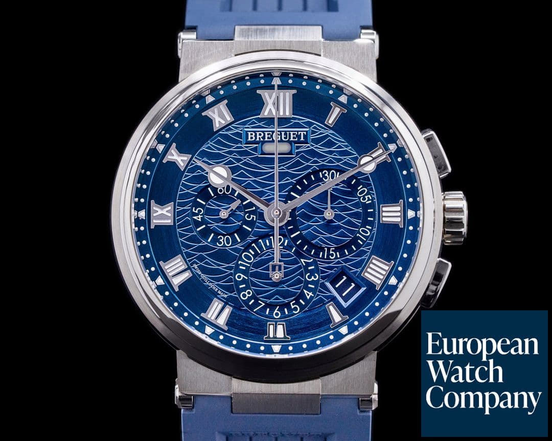Image of Breguet Marine 18K White Gold Chronograph Blue dial