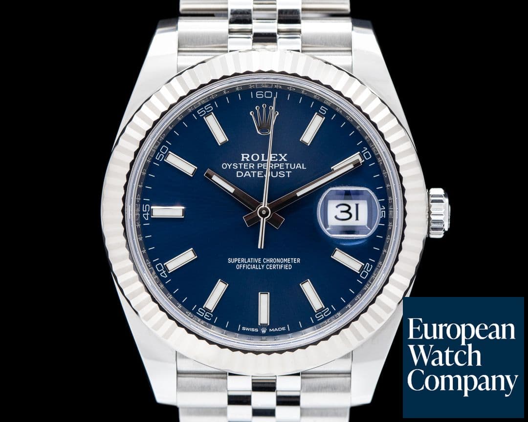 Image of Rolex Datejust 41 Blue Stick Dial SS / SS 