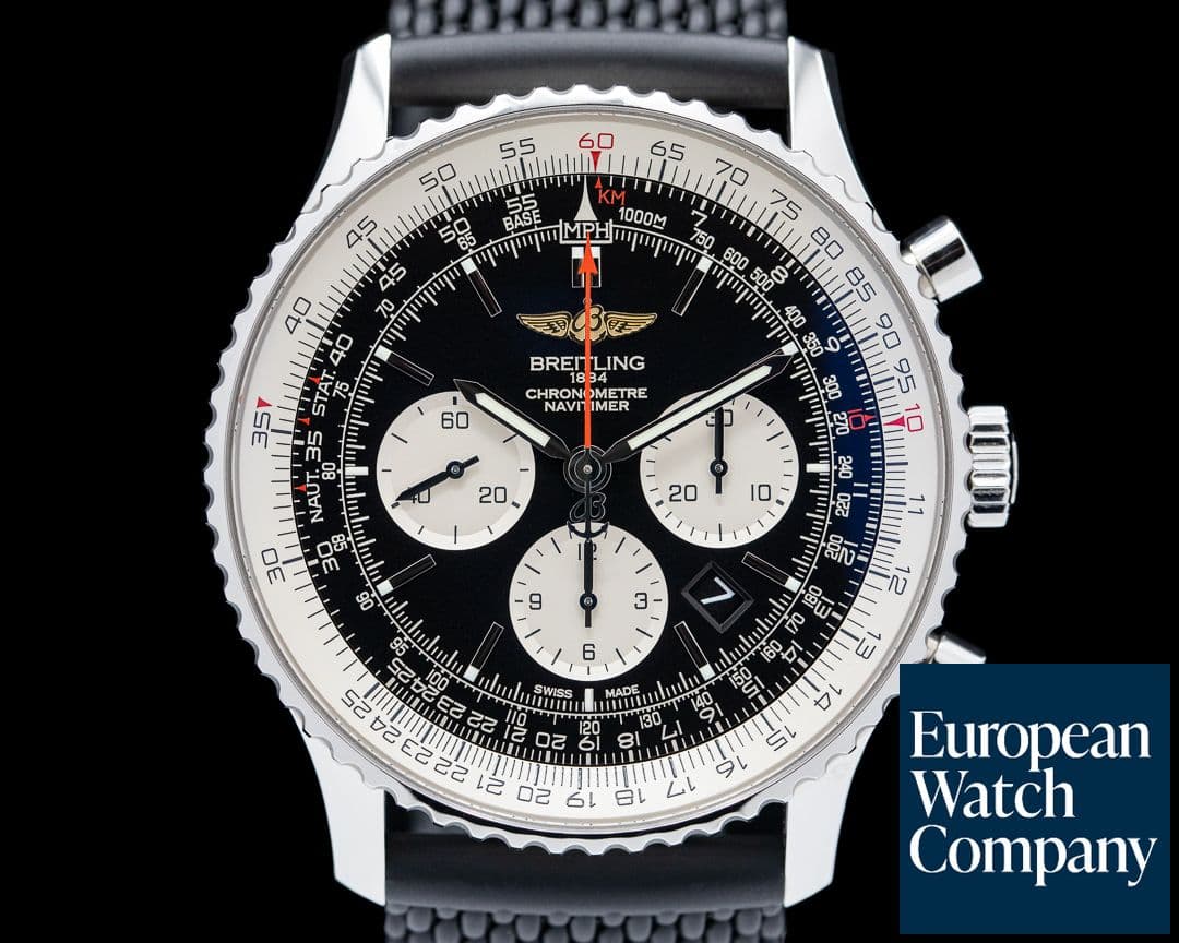 Image of Breitling Navitimer 01 Chronograph Black Dial Black Rubber