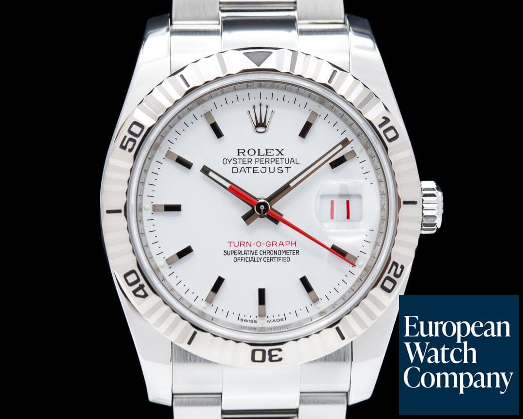 Image of Rolex Datejust Turn O Graph SS White Dial "Thunderbird"