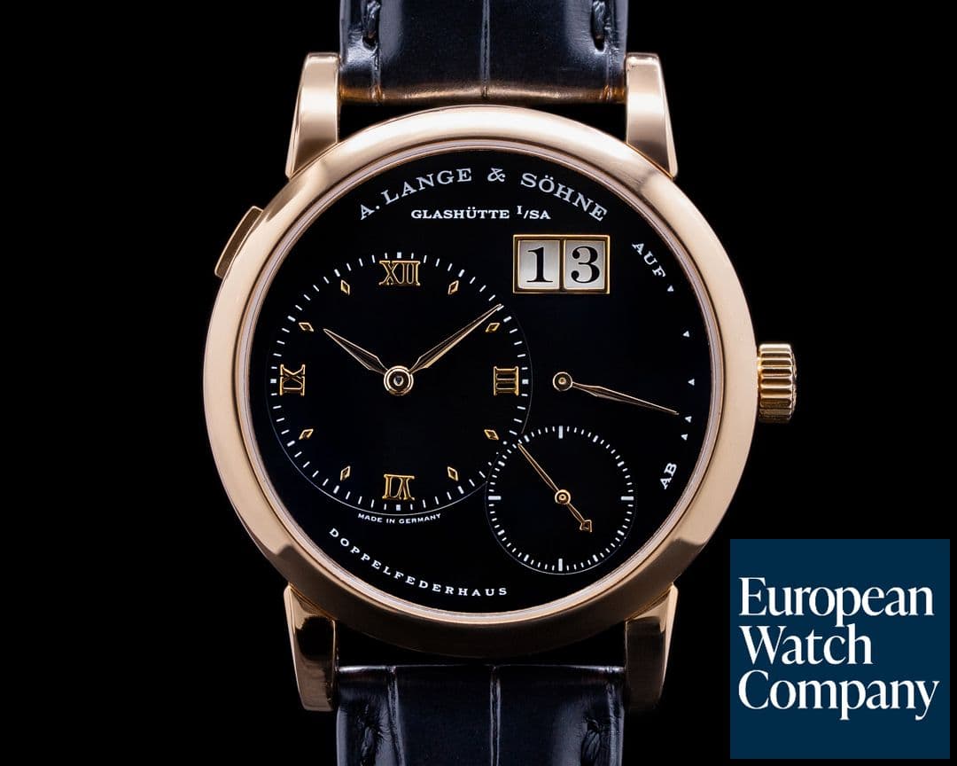 Image of A. Lange and Sohne Lange 1 101.031 18K Rose Gold Black Dial
