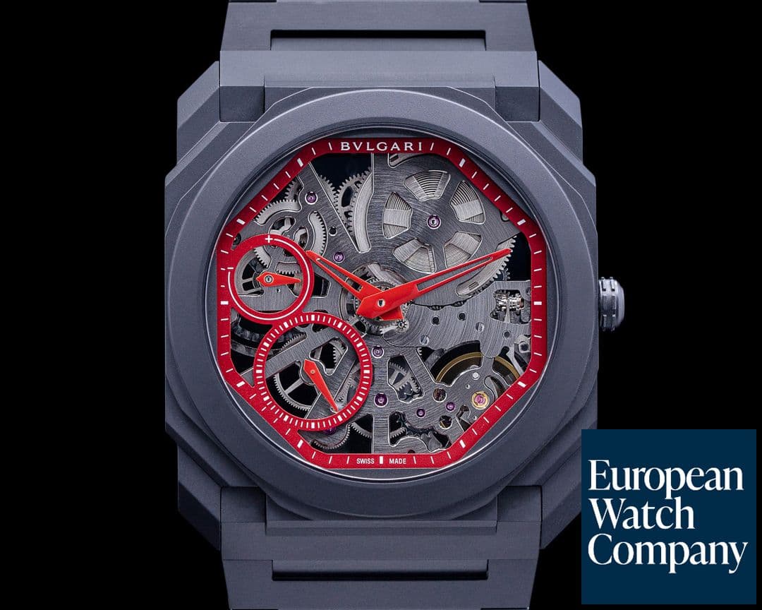 Image of Bulgari Octo Finissimo Skeleton Red Limited Edition Ceramic