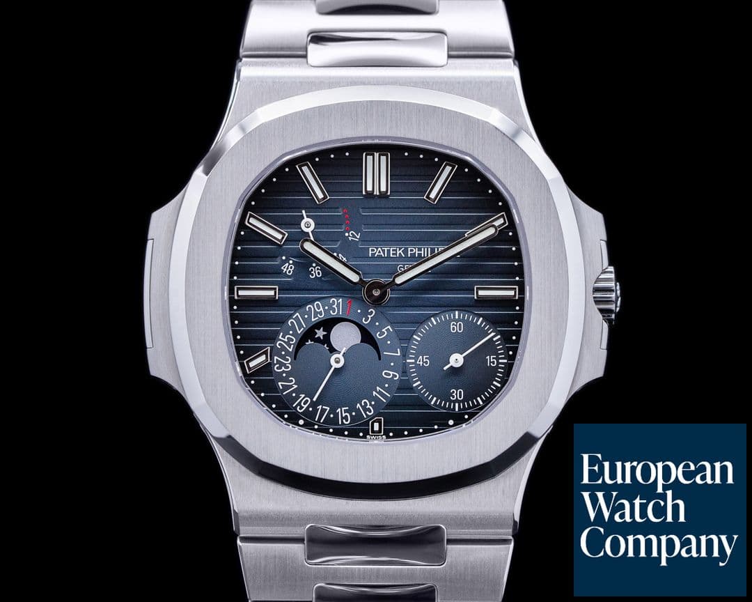 Image of Patek Philippe Jumbo Nautilus 5712 Moonphase Power Reserve SS FULL SET